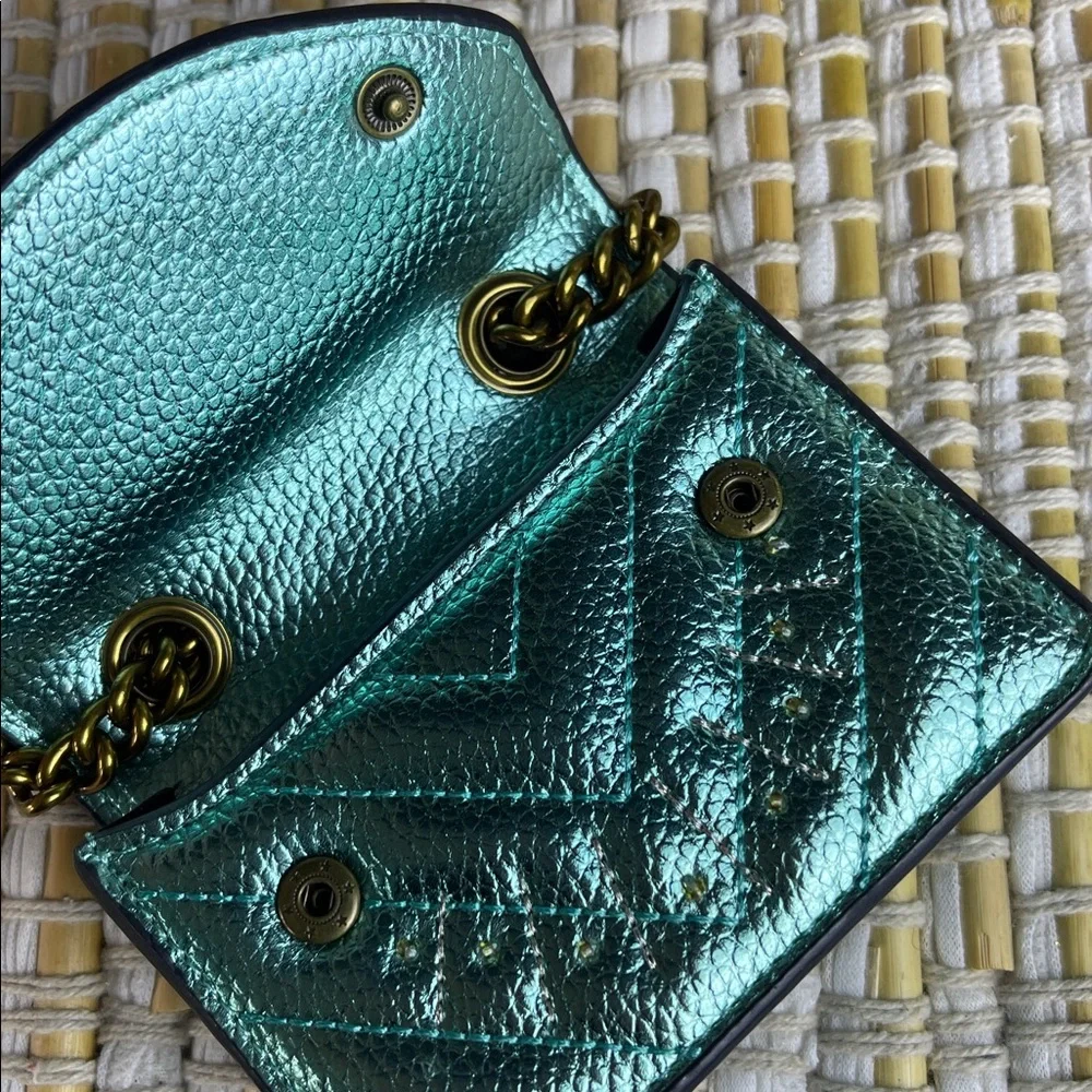 Kurt Geiger Micro Mini Kensington Eye Gold chain bag - Picture 5 of 8